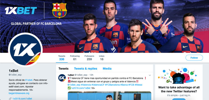 Apuestas 1xbet Bono Redes Sociales Twitter