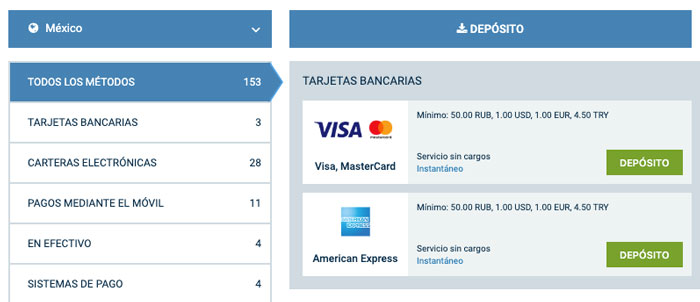 Apuestas 1xbet Depositos Retiros