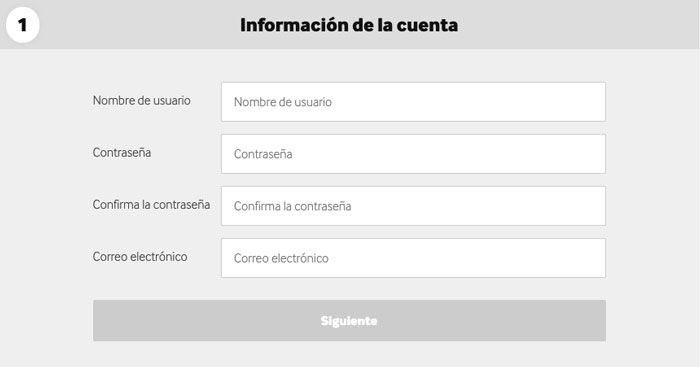 betway México formulario de registro información