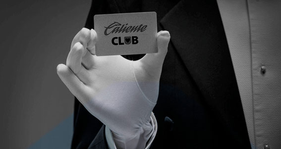 Caliente México club VIP blanco y negro guante