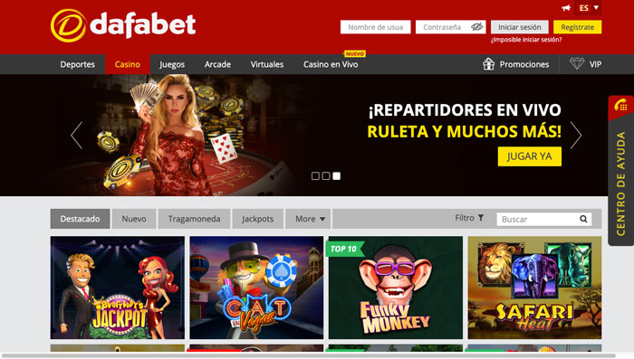 casino online de Dafabet México crupier juegos