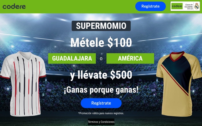 Supermomio 100 chivas o america codere México