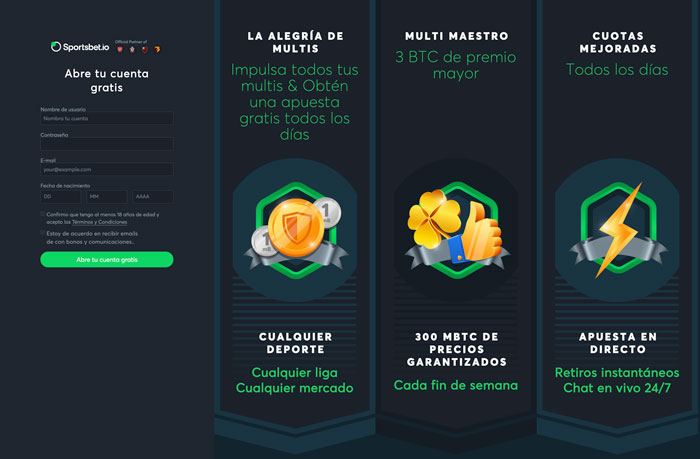 Apuestas Sportsbet.io México Bono Bienvenida